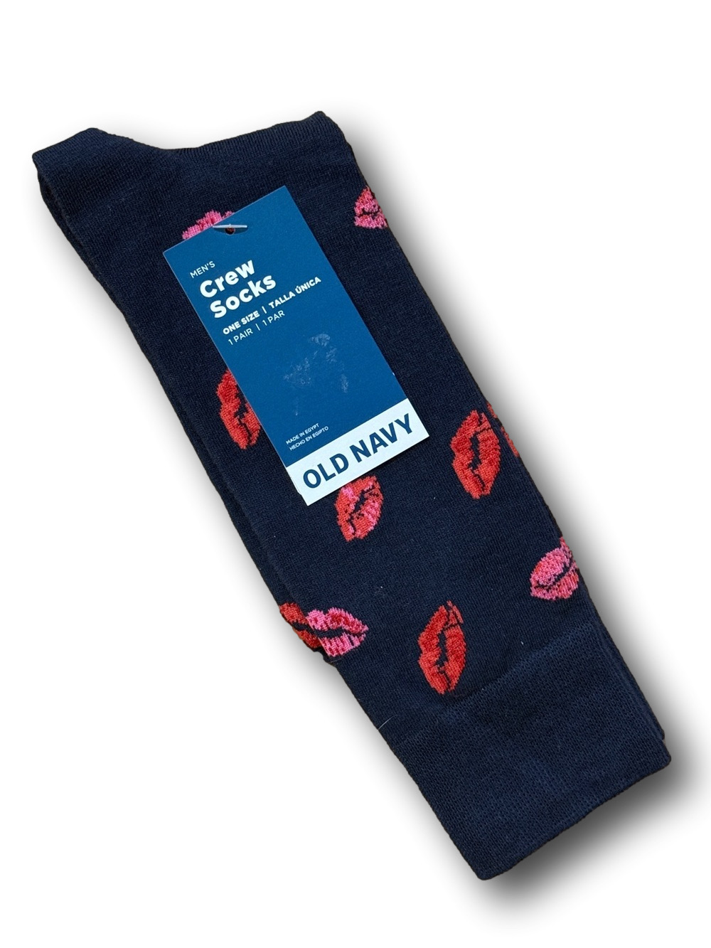 3/$18 Kissing Lips Funny Novelty Crew Socks - NWT - Picture 3 of 3